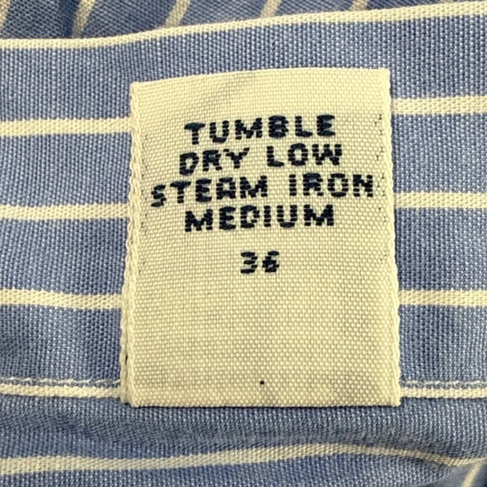 Polo Ralph Lauren Yarmouth Mens 16.5 34/35 Blue White Striped Cotton Shirt L